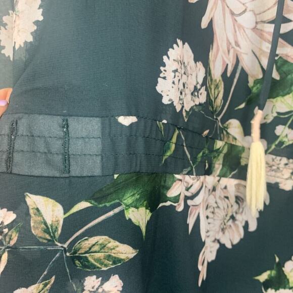 Anthropologie Dolan Maxi Dress Womens Small Green Floral Dark Romantic - Picture 8 of 9